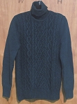 H&M BLUE KNITTING WOMEN SWEATER 