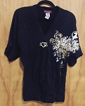BABY PHAT BLACK FASHION WOMEN TOP WITH SPARKLY GRAFIC 