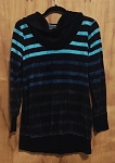 VELOUR COMPORT ZONE STRIPED WOMEN DRESS WITH POCKETS 