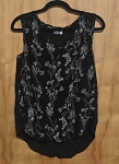 OLD NAVY BLACK WITH SHIFFON WOMEN TOP 