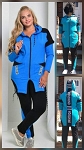BLUE BLACK MOSCHINO FASHION SPORTSWEAR WOMEN SUIT 