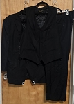 PORTOFILO EXTRA FINE BLACK 3PC MEN'S SUIT SET 