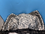BLACK AND SILVER CRACKED ICE BROCADE FABRIC 