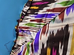 AUTHENTIC IKAT MULTICOLOR ABSTRACT PATTERN FABRIC VINTAGE 