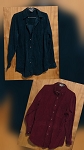 TRIPLE NINE RED OR GREEN VELVET MEN'S SHIRT 