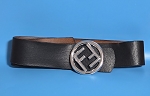 FENDI BLACK WIDE BELT WITH DEFECT