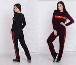 BLACK WOOL FASHION WOMEN SUIT SET PANTS 