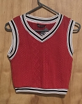 SHEIN RED KNITTING WOMEN VEST