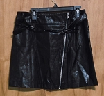 FOREVER 21 BLACK LEATHER WOMEN SKIRT