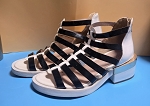 TOLEEAO WHITE BLACK WOMEN FASHION SHOES SANDALS 