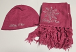 PINK BABY PHAT WOMEN SCARF, HAT SET