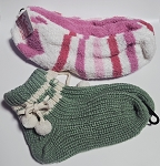 COZY PINK AND GREEN WOMEN SOCKS SET