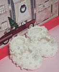WHITE HANDMADE KNITTING BABY SHOES BY LILIYA COLLECTION 