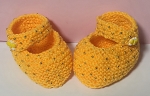 YELLOW HANDMADE KNITTING BABY SHOES FOR ALL OCCASIONS BY LILIYA COLLECTION 