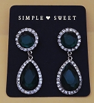 SIMPLE SWEET DANGLE GREEN EARRINGS 