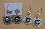 VERSACE SILVER OR GOLD TONE FASHION EARRINGS 