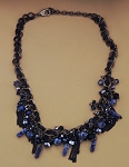 BLUE FASHION GOLD TONE BOHO NECKLACE 