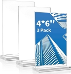 10 ACRYLIC SIGN HOLDER 4×6 INCH