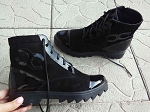 Boots 5 ch velour black natural leather 