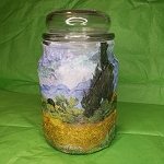 WHEATFIELD BY VAN GOGH CANDLE HANDMADE 
