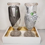 Gift set of 2 Glasses wine ( wedding or bridal shower)