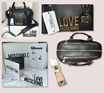 LOVE MOSCHINO FAUX LEATHER GOLD METAL LOGO BAG