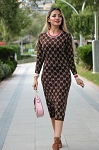BLACK WARM FASHION WOMEN MAXI DRESS # 166 