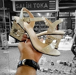 White Sandal 75gg leather 