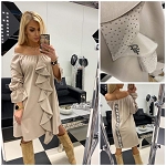 BEIGE FASHION MODERN PAPARAZZI FASHION AUTHENTIC (7399)