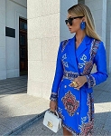 BEAUTIFUL BLUE FASHION DESIGNER SEXY WOMEN DRESS FOR ALL OCCASIONS # 189