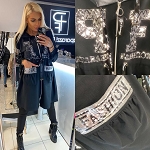 BEAUTIFUL MODERN WOMEN JACKET PAPARAZZI FASHION AUTHENTIC 7919 
