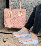 PINK MONOGRAM LV BAG WITH WALLET 