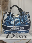 DIOR BLUE PALM STYLE BAG WITH CHARM 