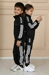 ADIDAS BLACK BOYS SPORTSWEAR SUIT SET 