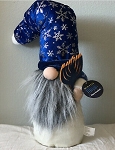 HANUKKAH Gnome Plush Toy with Hanukkiah Holiday Decor Blue White Silver