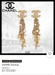 AUTHENTIC CHANEL DROP EARRINGS PRE OWNED 