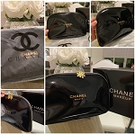  Chanel snowflake makeup pouch case AUTHENTIC 