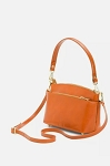 Authentic DIVINA FIRENZE Made In Italy Leather Triple Entry Crossbody Cuoio Camel Brown