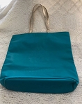 ROBERTO CAVALLI TURQUOISE FAUX LEATHER LARGE TOTE/ BAG 