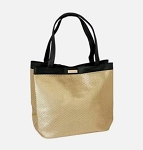 VERSACE GOLDEN BLACK LARGE TOTE TRAVEL HANDBAG  
