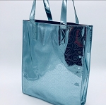 KENZO METALLIC BLUE HANDBAG TOTE 