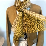 ROBERTO CAVALLI VELVET SILK ANIMAL PRINT SCARF AUTHENTIC 