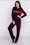 WOMEN WOOL BORDO DESIGNER SPORTSWEAR SUIT SET 