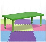 RECTANGULAR GREEN PLASTIC HEIGHT ADJUSTABLE ACTIVITY KIDS TABLE ***