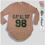 WOMEN PINK TOP SLAY ALL DAY LOVE NATION 