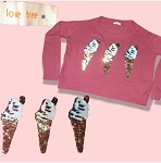 LOVE TREE PINK ICE CREAMS WOMEN SWEATER 
