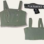 HAUTE MONDE GREEN WOMEN TOP 
