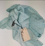 VINTAGE JOHN GALLIANO BLUE  XXL SILK SCARF MONOCHROME ***RARE 