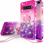 For Samsung Galaxy S10 Plus Liquid Glitter Bling Case Cover