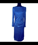 NANETTE LEPONE BLUE FASHION SPARKLY WOMEN DRESS 